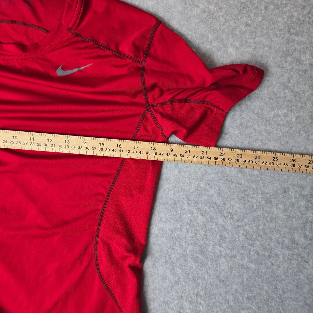 Nike Pro Combat Short Sleeve Compression Shirt Red Men's Medium - Picture 5 of 7